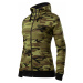 Malfini Camo Zipper Dámska mikina C20 camouflage green