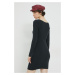 Šaty Abercrombie & Fitch tmavomodrá farba, mini, priliehavé
