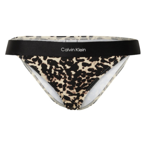 Calvin Klein Swimwear Bikinové nohavičky  béžová / svetlohnedá / čierna