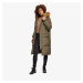 Bunda Urban Classics Ladies Oversize Faux Fur Puffer Coat Darkolive/ Beige