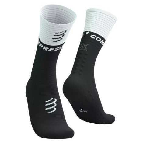 Compressport Mid Compression Socks V2.0 Black/White T2 Bežecké ponožky