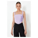 Trendyol Lilac Corset Detailed Woven Bustier with Flower Accessories