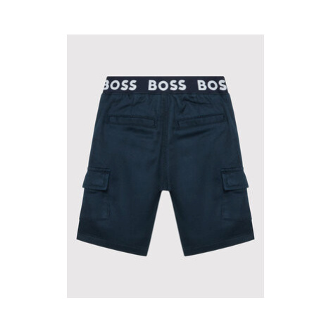 Boss Bavlnené šortky J24741 D Tmavomodrá Regular Fit Hugo Boss