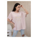 Powdery pink cotton foam blouse