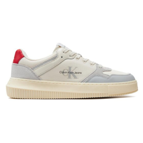 Calvin Klein Jeans Sneakersy Chunky Cupsole Mix Ml Btw YM0YM00907 Écru