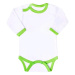 Dojčenské body New Baby so zeleným lemom 68 , 20C27562