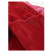 Červená dámska vzorovaná softshellová bunda ALPINE PRE HOORA