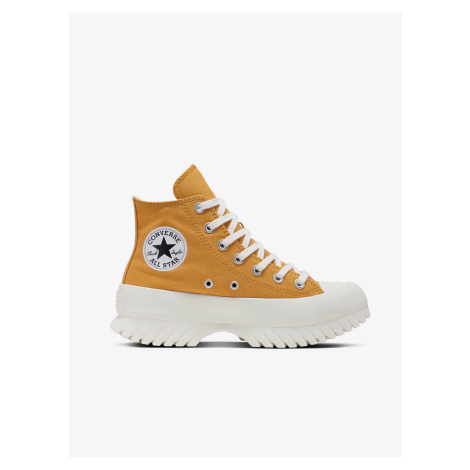 Horčicové dámske členkové tenisky na platforme Converse Chuck Taylor All Star Lugged 2.0