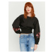 Black short blouse with embroidery TALLY WEiJL - Women