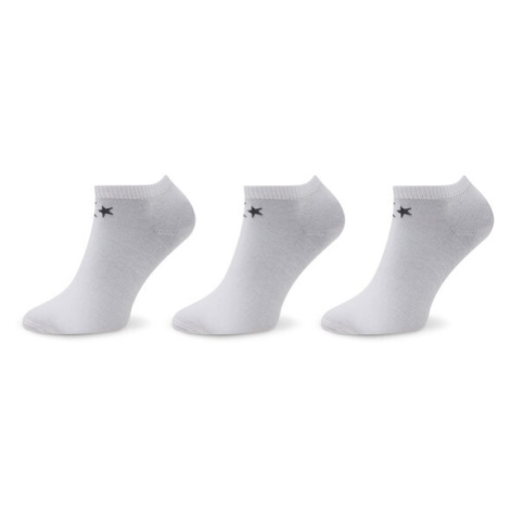 Converse Súprava 3 párov nízkych členkových ponožiek E747W Biela