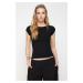 Trendyol Black Moon Sleeve Fitted Stretch Knitted Blouse