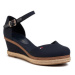 Tommy Hilfiger Espadrilky Basic Closed Toe Mid Wedge FW0FW04787 Tmavomodrá