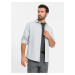 Ombre Men's shirt with pocket REGULAR FIT - light grey melange