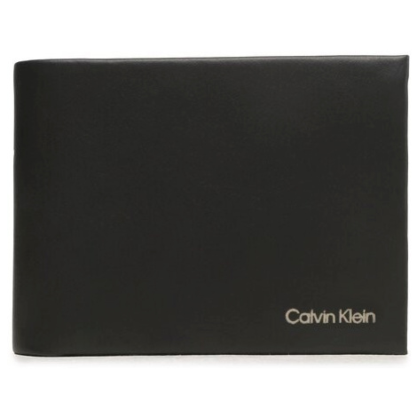 Calvin Klein Veľká pánska peňaženka Ck Concise Bifold 5Cc W/Coin L K50K510599 Čierna