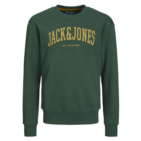 Jack & Jones Junior Mikina 'JJEJosh'  karí / tmavozelená