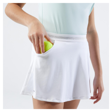 Dievčenská tenisová sukňa TSK500 biela ARTENGO