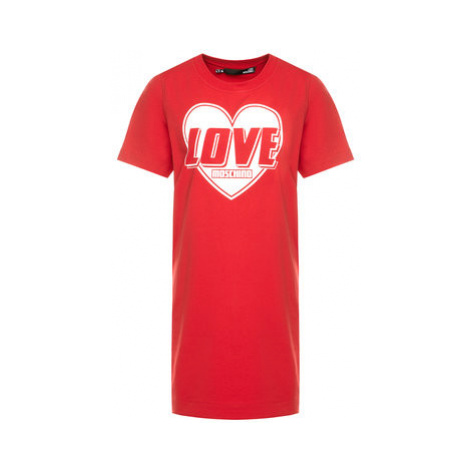 LOVE MOSCHINO Každodenné šaty W584714E 2124 Červená Regular Fit