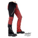 nohavice gotický BLACK PISTOL Freak Pants Stripe (Black/Red)