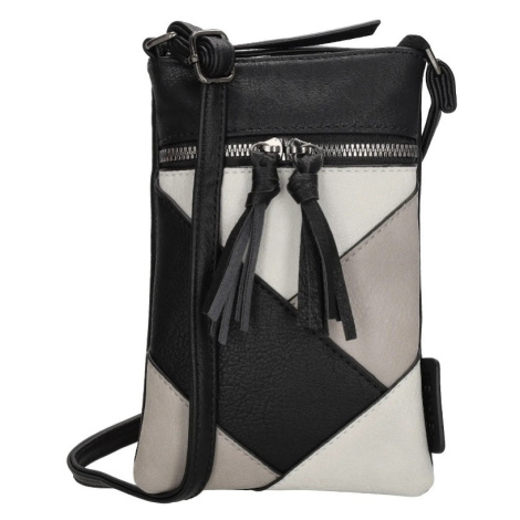 Beagles Čierna kožená kabelka na mobil "Zaffira"