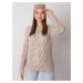 RUE PARIS Knitted hat in beige color