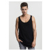 Loose Tank with long shape and open edge black