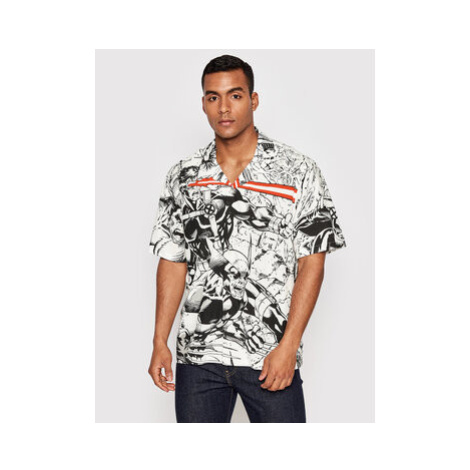 HUF Košeľa MARVEL X-Men Resort BU00172 Biela Relaxed Fit