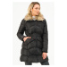 Z6767 DEWBERRY WOMEN'S COAT-BLACK