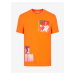 Oranžové pánske tričko Armani Exchange