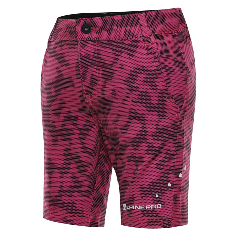 Children's quick-drying softshell shorts ALPINE PRO TRENTO 2 magenta variant pa