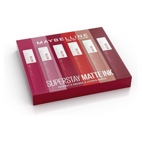 Maybelline New York - Exkluzívna sada 6 tekutých rúžov ​​s dlhou životnosťou - Superstay Matte I