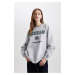 DEFACTO Relax Fit Crew Neck Printed Sweatshirt