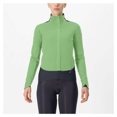 CASTELLI Cyklistická zateplená bunda - ALPHA DOPPIO ROS W - svetlo zelená