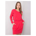 Ružové dámske šaty s viazaním RV-SK-6037.18X-coral