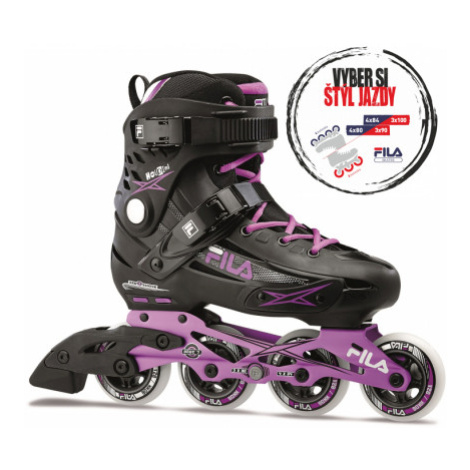 Dámske kolieskové korčule FILA SKATES MADAME HOUDINI BLACK VIOLET