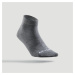 Športové ponožky RS160 stredne vysoké 3 páry tmavosivé