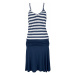 BEACH TIME Plážové šaty  modrosivá / prírodná biela