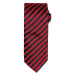 Premier Workwear Kravata s dvojitým pásikom - Červená / čierna