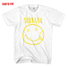 Nirvana tričko Yellow Smiley Biela