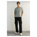 Trendyol Black Wide Leg/Wide Cut Cargo Pocket Sweatpants