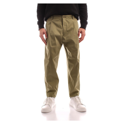 Calvin Klein Jeans  K10K108950  Oblekové nohavice Zelená