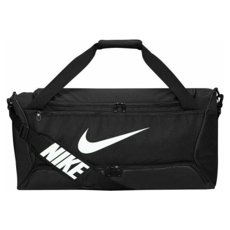 Nike Brasilia 9.5 Duffel Bag Black/Black/White 60 L Športová taška