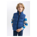 DEFACTO Boy Water Repellent Half Turtleneck Basic Puffer Vest