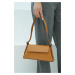 Madamra Caramel Women's Plain Design Clamshell Tote Bag