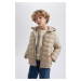 DEFACTO Boy's Water Repellent Hooded Basic Puffer Jacket