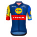 SANTINI Cyklistický dres s krátkym rukávom - LIDL TREK 2024 TEAM ORIGINAL - modrá/červená/žltá