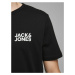 JACK & JONES Dlhé pyžamo  čierna / biela