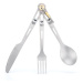 Príbor Keith Titanium 3-Piece Titanium Cutlery Set Farba: sivá