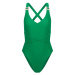 Moda Minx Jednodielne plavky  zlatá / zelená / smaragdová / priehľadná