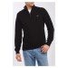 SVETER GANT COTTON PIQUE HALF ZIP BLACK