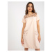 Light peach loose cocktail dress